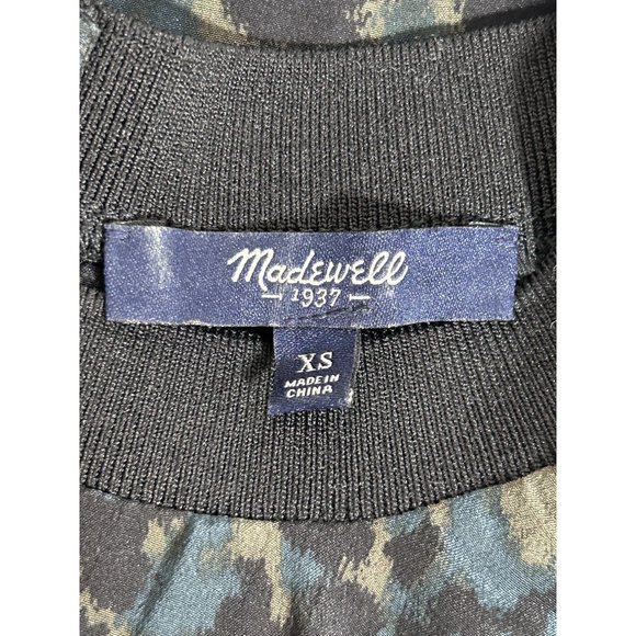 Madewell Ink Spot Leopard Silk Front Row Blouse - Size XS - Picture 6 of 6